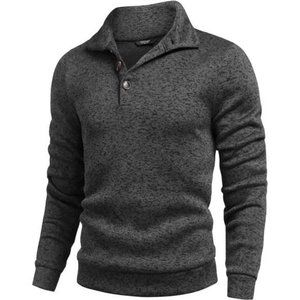 Men's Casual Slim Fit Pullover Sweater Knitted Thermal Sweatshirt